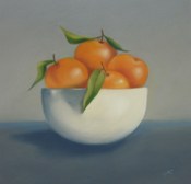 Tangerines in White Bowl